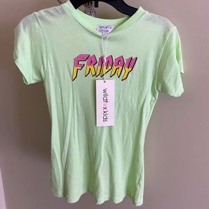 NWT Wildfox Heavy Metal Friday Top Tee Girls 7/8